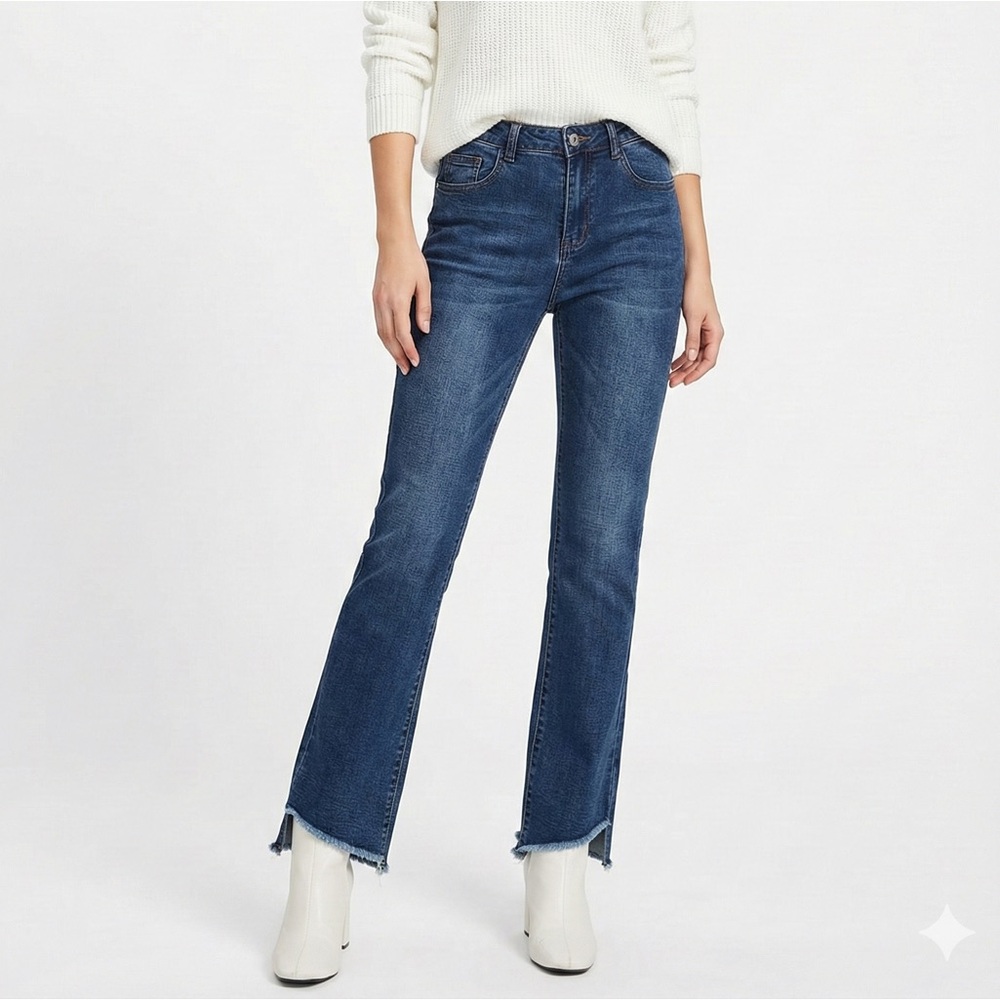 Stylish Blue Flare Jeans for Women